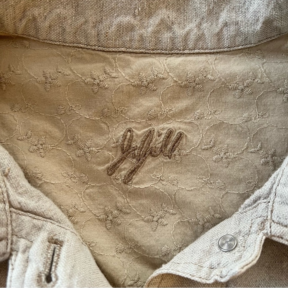 J. Jill Natural Linen/Cotton 4-Pocket Jacket Soft Luxury Sophisticated - Picture 2 of 8
